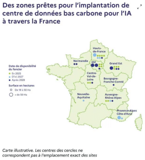 Implantation des centre de données en france